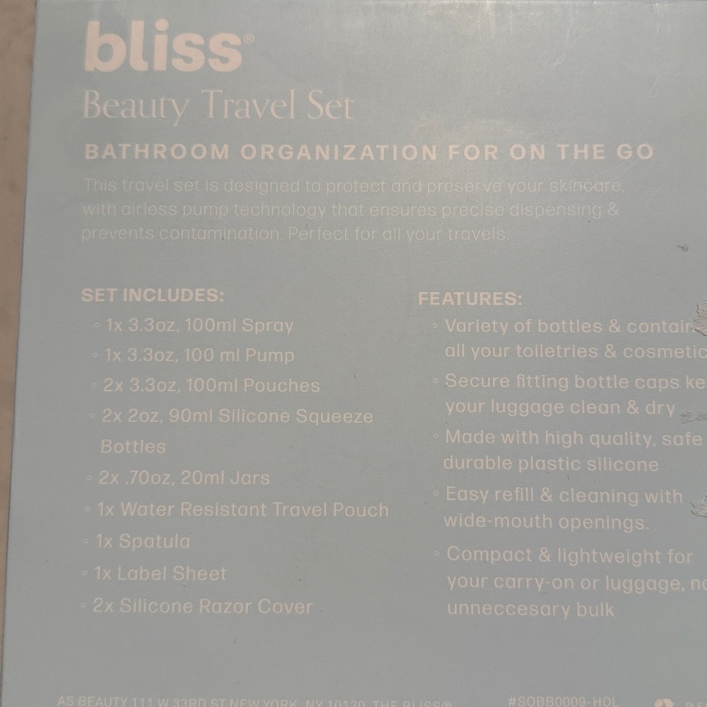 Bliss Beauty Travel Set - Grey - Picture 2 of 2